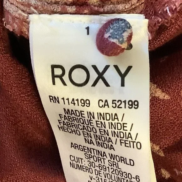 EUC  Roxy Mauve Floral Open Back Dress  Size:  Small - Picture 8 of 8